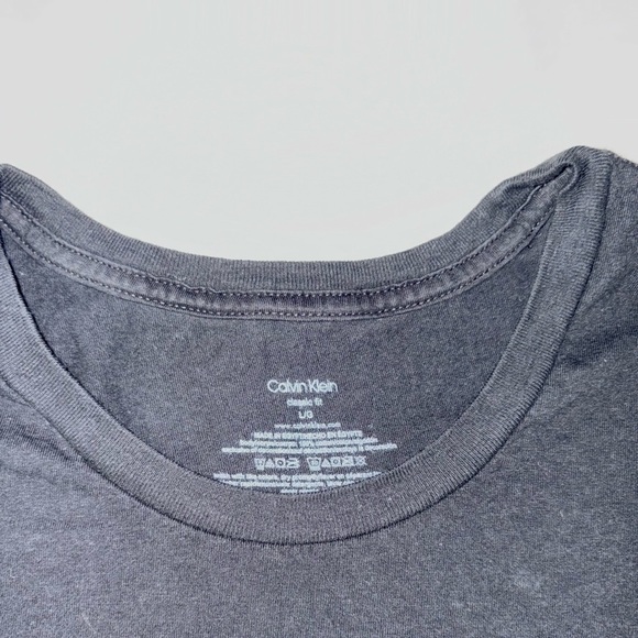 Calvin Klein Men's Charcoal Tee - Picture 3 of 3